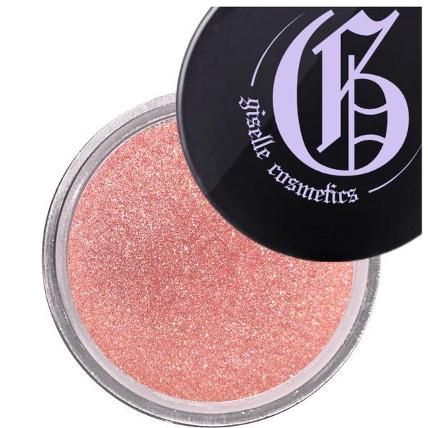 Giselle Cosmetics Orange Rose Pastel Loose Mineral Eye Shadow - Organic, Talc-Free, High Pigment Eye Shadow Palette Makeup with Glitter Eyeshadow in Hot Pink, Orange, White, Light Purple, and Bronze