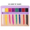 Mysense 16 Colors Water Activated Eyeliner Palette,Neon Face Paint,Fluorescent Bright Rainbow Colorful Body Paint Makeup,Matte and UV Blacklight Graphic Eyeliner,With Eyeliner Brush