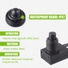 EPLZON KP-107 Waterproof Push Button Switch 12V ON/Off SPST Switch with 4.5''Lines for Motorcycle/Car(Pack of 5pcs,Black)