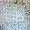 40 Feet 3D Iridescent Butterfly Hanging Garlands Holographic Butterflies Laser Paper Garland Party Streamers for Home Ceiling Decor Birthday Party Baby Shower Wedding Theme Backdrop Decoration