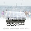 Docooler 75pcs Various Sizes Fishing Rod Guide Tip Fishing Line Spinning Guide Eyes Rings Tip Top Repair Kit Set