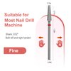 ZIRATONES Cuticle Nail Drill Bit,Russian Manicure Drill Bits 3/32'' Professional Safety Carbide Under Nail Cleaner Nail Bit for Clean Cuticle Dead Skin Nail Prepare, Manicure Nail Salon (Fine)