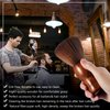 Patelai 3 Pieces Barber Neck Duster Brush Barber Brush Clipper Brush Blade Hair Brush Soft Nylon Trimmer Shaver Razor Cleaning Brush with Storage Bag for Hair Styling(Black)