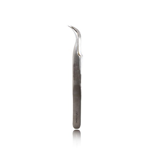 Alluring Silver Tweezers for Eyelash Extension for Volume Lashes Curved