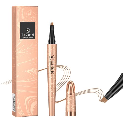 Microblading Eyebrow Pen,3D Waterproof Microblading Eyebrow Pencil, Eyebrow Magic Pen Eyebrow Microblading Pen Eyebrow Pen Waterproof&Smudge-proof Creates Natural Looking Brows (Chestnut)