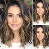 Highlights Color Synthetic Wavy BoB Wigs for Black Women Side Part Short Curly Wavy Bob Wigs Shoulder Length Wig 10" Natural Black Bob Wavy Wigs for Daily Party Use Heat Resistant Fiber(H4/24#)