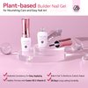 SAVILAND Builder Nail Gel: Clear Pink Gel Builder for Nail Thickening Castor Oil Vitamin E Extension Gel Strengthener Gel Builder in a Bottle LED Nail Lamp Cured Hard Gel Home Nail Care Repair