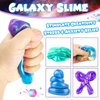 Eunvabir 24 Pack Galaxy Slime Party Favors Kit for Kids, DIY Non-Sticky Slimes Stress Relief Toys for Girls Boys, Christmas Valentine Birthday Classroom Prizes/Games/Gifts