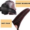 Satisyo Gothic Black Horn Halloween Costume for Men Women Ram Sheep Horn Headhand Hoop Cosplay Devil Horn Headwear Hair Band (Black&Red Demon Horn, Headband Wear)