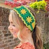 HAIMEIKANG Hippie Hair Bandanas Headbands for Women Boho Headband Knit Hair Bands Floral Head Wrap for Girls(red+green+pueple)