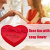 TOPINCN 10 Pcs Floral Scented Bath Soap Rose Flower Petals, Flower Soap Set in Gift Box for Mother Wife Girlfriends Lover, Rose Bouquet Festival Anniversary Birthday Wedding