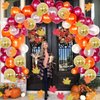 Friendsgiving Party Decorations Balloon Garland Arch Kit Burgundy Orange with Friends Giving Balloons Maple Leaves for Fall Thanksgiving Day Party Supplies