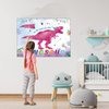 T-Antrix Pin The Tail on The Dinosaur Game -Dinosaur Party Games for Kids Girls with 21'' x 28'' Poster, Reusable Pink Tails Party Supplies for Kids Girls Birthday Party Favor Sets