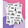 xo, Fetti New Years Eve Party Supplies Tattoos - 42 Foil Styles | Disco NYE Party Favors, Happy New Year Decorations, NYE 2025 Decor