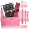LIZMANN Lash Clusters False lashes Lash Extensions Kit Individual Lashes kit DIY Eyelash Extensions at Home. 30D-40D -9-16MIX Individual Lashes 280.