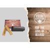 Folding Beard Comb w/Carrying Pouch for Men - All Natural Wooden Beard Comb w/Gift Box - Green Sandalwood Comb for Grooming & Combing Hair, Beards and Mustaches by Viking Revolution