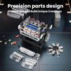 Mould King 10088 V8 Engine Model Kit Build Your Own STEM Mini V8 Model Engine Building Blocks Sets That Works for Adults & Kids Age 14+, 535Pcs
