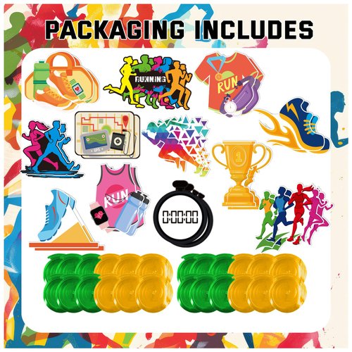 24 Pack Running Hanging Swirls Running Spirals Running Hanging Decorations Ceiling Decor for Sports Fitness Birthday Party Decorations Running Party Supplies