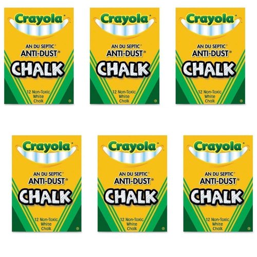 Nontoxic Anti-Dust Chalk (12 Sticks/Box) [Set of 6]