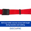 Secure EZ Clean Vinyl Gait Belt for Elderly, Easy to Clean Plastic Wipeable Transfer Belt, Walking Stand Assist Aid for Seniors, Patient Caregivers, Nurses, Physical Therapy