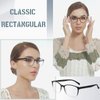 CRGATV 3 Pack Blue Light Blocking Reading Glasses for Men Women Rectangle Computer Readers with Spring Hinge Anti Glare & Eye Strain(3.5 Magnification Strength)
