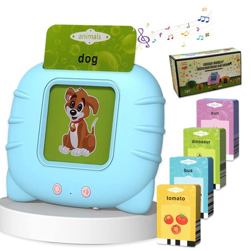 BAOXUE Toddler Learning Toys for 1 2 3 4 Year Old Girls Boys,Educational Toys for Toddlers Ages 2-4,Talking Flash Cards with 224 Sight Word,Speech Therapy Autism Toys Birthday Gift for Kids 1-3 (Blue)