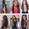 18 Inch 6 Packs New Faux Locs Crochet Hair Pre-Looped Wavy Black Soft Faux Locs Crochet Braiding Hair for Women Dreadlocks Hair Synthetic Hair Extensions (18 Inch,1B#)