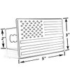 American Flag Metal Trailer Hitch Cover for 2 inch Receivers