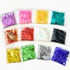 Sparkly Chunky Glitter Iridescent Irregular Holographic Foil Flakes Confetti Nail Art Resin Body Eyes Face Craft Red Black Gold White Green Purple Pink Orange Blue Silver Voilet 12 Colors (1pk)