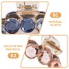 Luxshiny Rhinestone Hair Clip Crystal Jaw Hair Claw Clips No- Slip Clear Golden Blue Brown Octopus Jaw Barrettes Hair Accessories For Women Girls, Pack Of 4 Hair Clips Medium