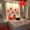 TONIFUL Red Heart Balloons and Red Love Balloon Kit Romantic Valentine’s Day Foil Mylar Balloons Decoration for Valentine's Day Wedding Bridal Shower Anniversary Engagement Party Supplies(21PCS)