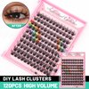 Bodermincer Lashes Clusters 10+12mm/12+14mm/14+16mm/16+18mm/10-12-14-16mm/14-16-18mm Mixed and 8-20mm to Choose Lashes Extension Kit lash Clusters Lashes Wispy Eyelash Extension (14+16mm Mixed)