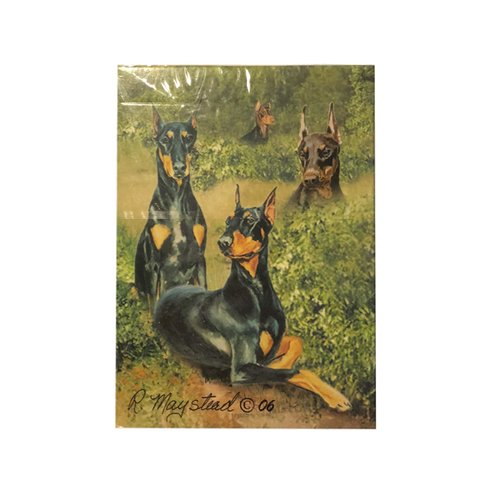Best Friends Playing Cards, by Ruth Maystead - Doberman Pinscher