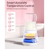 Portable Bottle Warmer, w-maxa Fast Baby Bottle Warmer for Travel with Glass Bottle & 4 Adapters, Rechargeable Bottle Warmer On The Go with Precise Temperature Control for Breastmilk, Formula