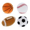 DolliBu Sports Balls Plush - Fluffy Soft Plush Balls for Playing Catch with Kids, Playtime Squishy Plush Balls Toys for Girls and Boys, Stuffed Ball Room Décor - 4 Pc Set