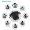 Dealglad Bezall 100Pcs Sheer Organza Bags 5x7 Inch, Black Wedding Favor Bags with Drawstring, Jewelry Pouches Party Holiday Gift Candy Bags