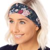 Hipsy Adjustable Cute Fashion Sports Headbands Xflex Wide Hairband for Women Girls & Teens (5pk Navy/Grey/Floral/Taupe/Charcoal Xflex)