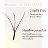 SEEDEW 3D-Double Tips Lash Extensions, 0.07mm D Curl 12mm 12 Rows/Tray, W Shape 3DD Flat Stem, PBT Natural False Eyelashes for Beginner Artist, Lash Tech, Beauty Salon(3DD-Matte Black-0.07-D-12mm)