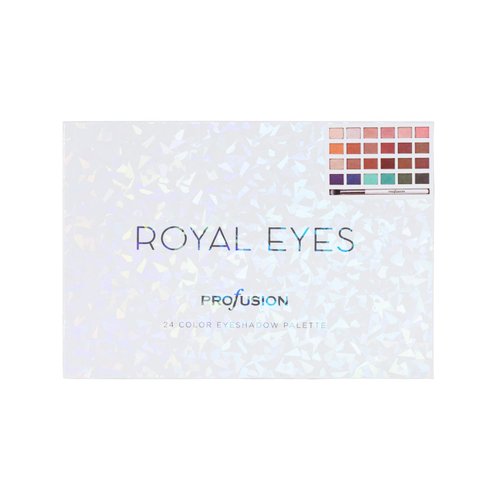 Profusion Cosmetics Royal Eyes 24 Color Eyeshadow Palette for Stunning Holiday Looks, Get Ready to Unleash Your Inner Queen with Luxurious Glamour, Raise Your Festive Look with Must Have Beauty Tools