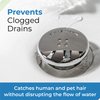 TubShroom Bathtub Drain Protector and Hair Catcher - 2 Pack, Chrome - Fits 1.5" - 1.75" Bathtub and Shower Drains