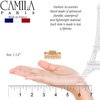 Camila Paris CP3047 French Hair Clip for Women, 1.5 inch Set of 2 Beige Girls Hair Claw Clips Jaw Fashion Durable Styling Hair Accessories for Women, Strong Hold No Slip Grip, Made in France