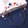 PHALIN American Flag Headband 4th of July Star Hairband for Women Independence Day Patriotic Headpiece Costume Hair Accessory Party Favors (Rhinestone)