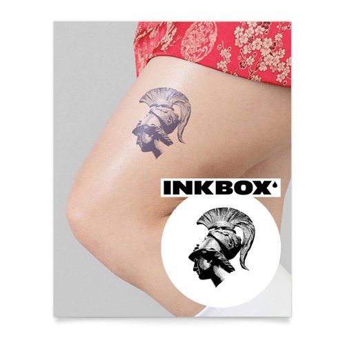 Inkbox Temporary Tattoos, Semi-Permanent Tattoo, One Premium Easy Long Lasting, Water-Resistant Temp Tattoo with For Now Ink - Lasts 1-2 Weeks, Fierce Goddess, 4 x 4 in