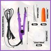 Lothee Fusion Hair Extension Heat Iron with Keratin Beads, Fusion Glue Protector, Template Hair Clips, Heat Insulation Sheets and Finger Gloves (Purple, 50g Bags)