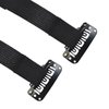 YTBYT 4 Pcs Facelift Bands with Clips Invisible Face Stretching Lifting Strap Adjustable Elastic Band Face Slimming Band (11cm Black Single Bands)