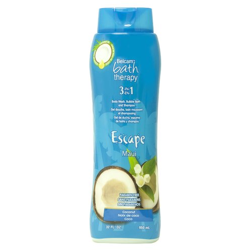 Belcam Bath Therapy Body Wash and Shampoo, Maui Coconut 32 fl. Oz