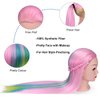 MYSWEETY 29 Inch Colorful Hair Mannequin Head Hairdressing Practice Training Doll Heads Cosmetology Hair Styling Mannequins Heads with Clamp + Practice Tools(PINK)