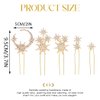 Unicra Star Moon Bride Wedding Hair Pins Crystal Bridal Hair Pieces Rhinestone Goddess Hair Accessories for Women and Girls (Pack of 5) (Gold)