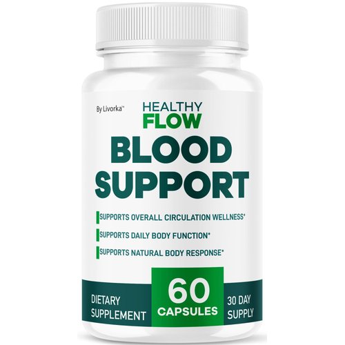 Healthy Flow Blood Support - HealthyFlow Support Supplement Capsules Daily Premium Advanced Formula Pills - Maximum Strength, Vitamins for Overall Health & Wellness, 60 Capsules for 1 Month