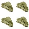 Jinshining 4Pcs Green Leaf Shaped Hair Clips, 3.5 Inch Non-slip Hair Catch Barrette Jaw Clamp Hairpins for Women Girls Thin Thick Hair